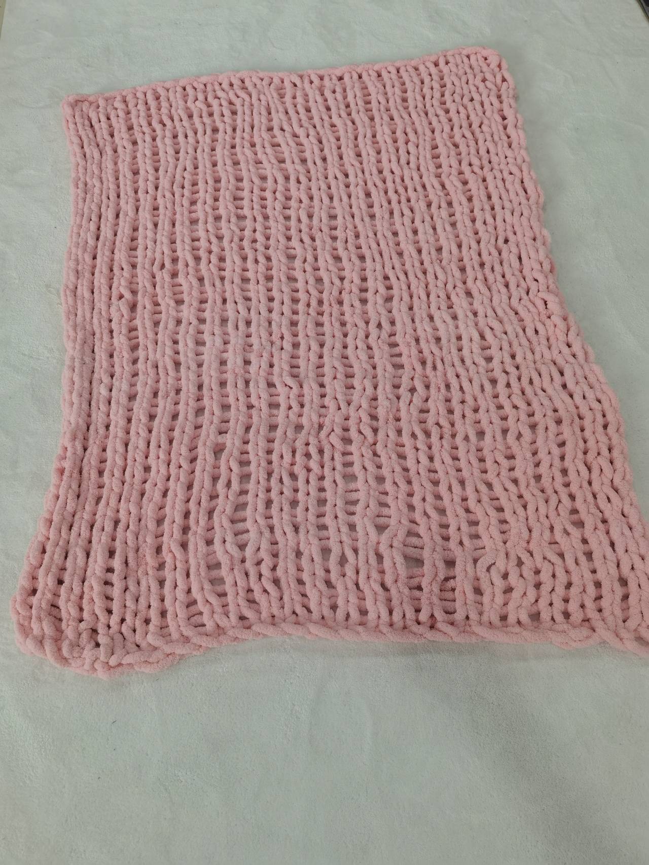 HANDMADE THICK YARN BLANKET 100%POLYESTER